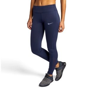 Nike running tight with drawstring: Navy